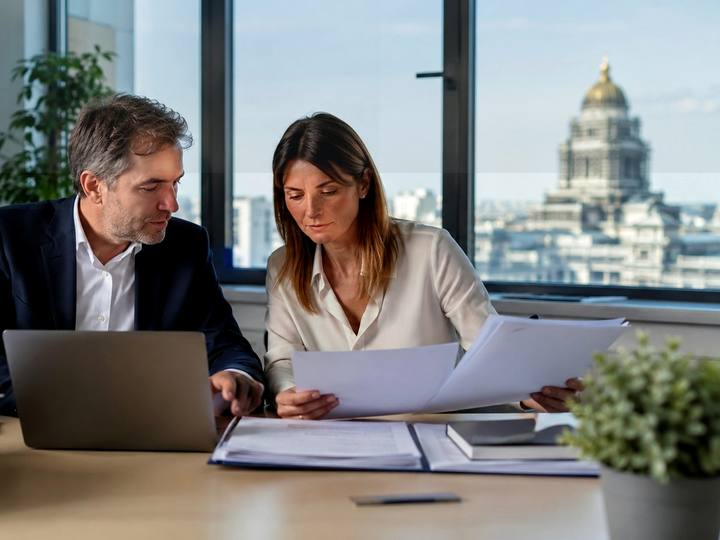 Échange calme autour de documents administratifs